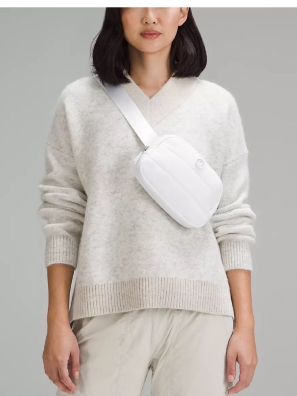 🌸lululemon athletica White Quilted Everywhere Crossbody Bag